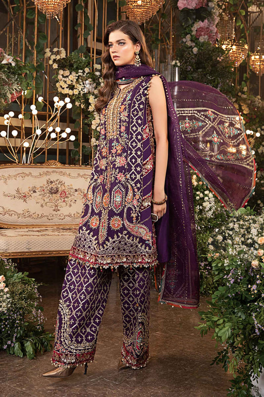 3 Piece Unstitched Embroidered Organza Suit | BD-2903